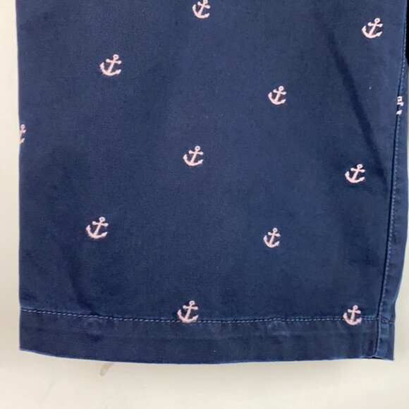 NWT J.Crew 10 Bermuda Chino Shorts Navy Pink Anchors - Picture 8 of 13